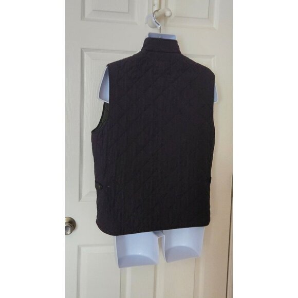 UNTUCKit Woodcrest Vest Men M Black Full Zip Quilted Snaps Pockets Nylon Medium - Picture 6 of 7
